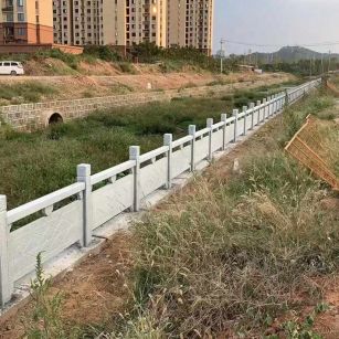 包头 白麻河道栏杆效果展示图