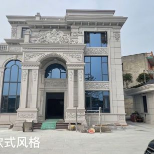 包头 白麻花岗岩别墅外墙干挂