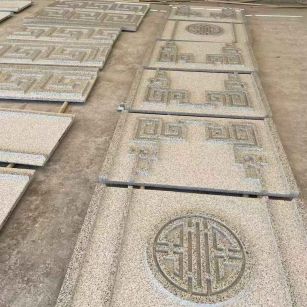 包头 白麻花岗岩外墙立面雕刻板