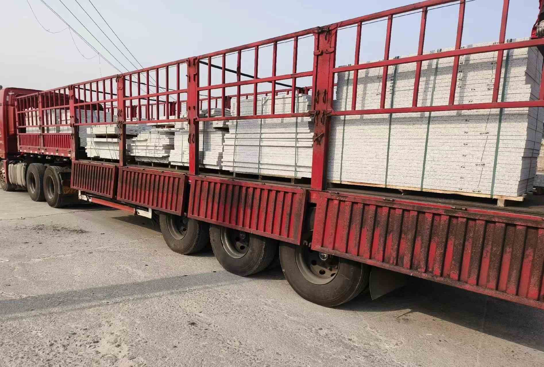 包头 白麻荔枝面外墙干挂，工厂装车日常