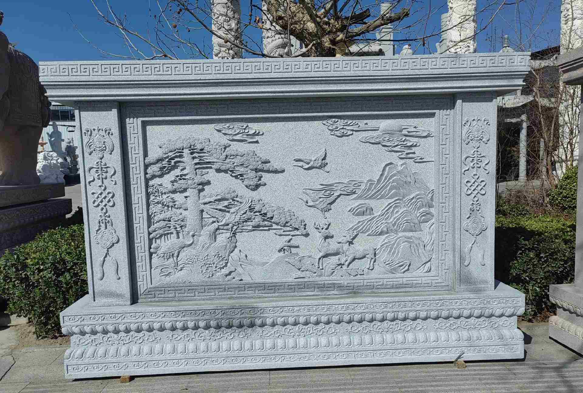 包头 芝麻白大型照壁，屏风，影壁