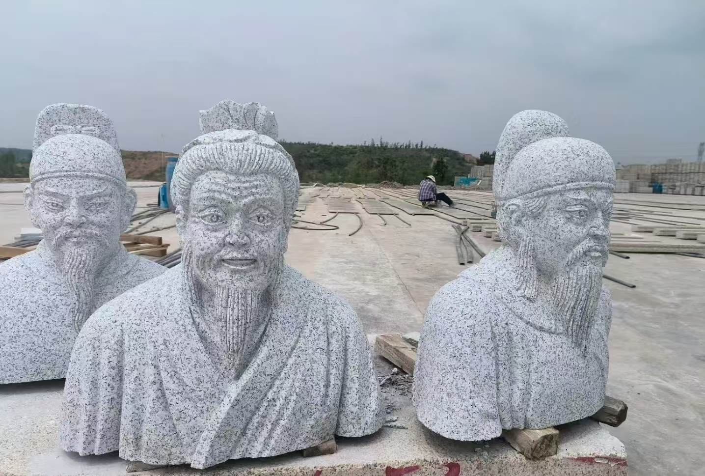 包头 白麻花岗岩石材人物立体雕刻