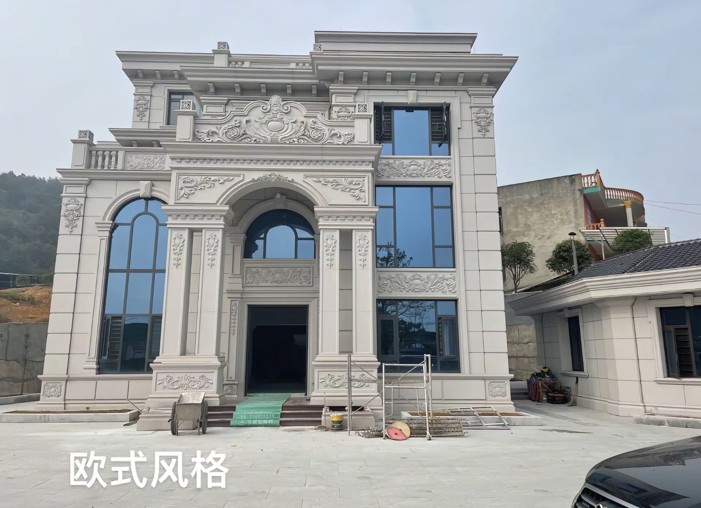 包头 白麻花岗岩别墅外墙干挂