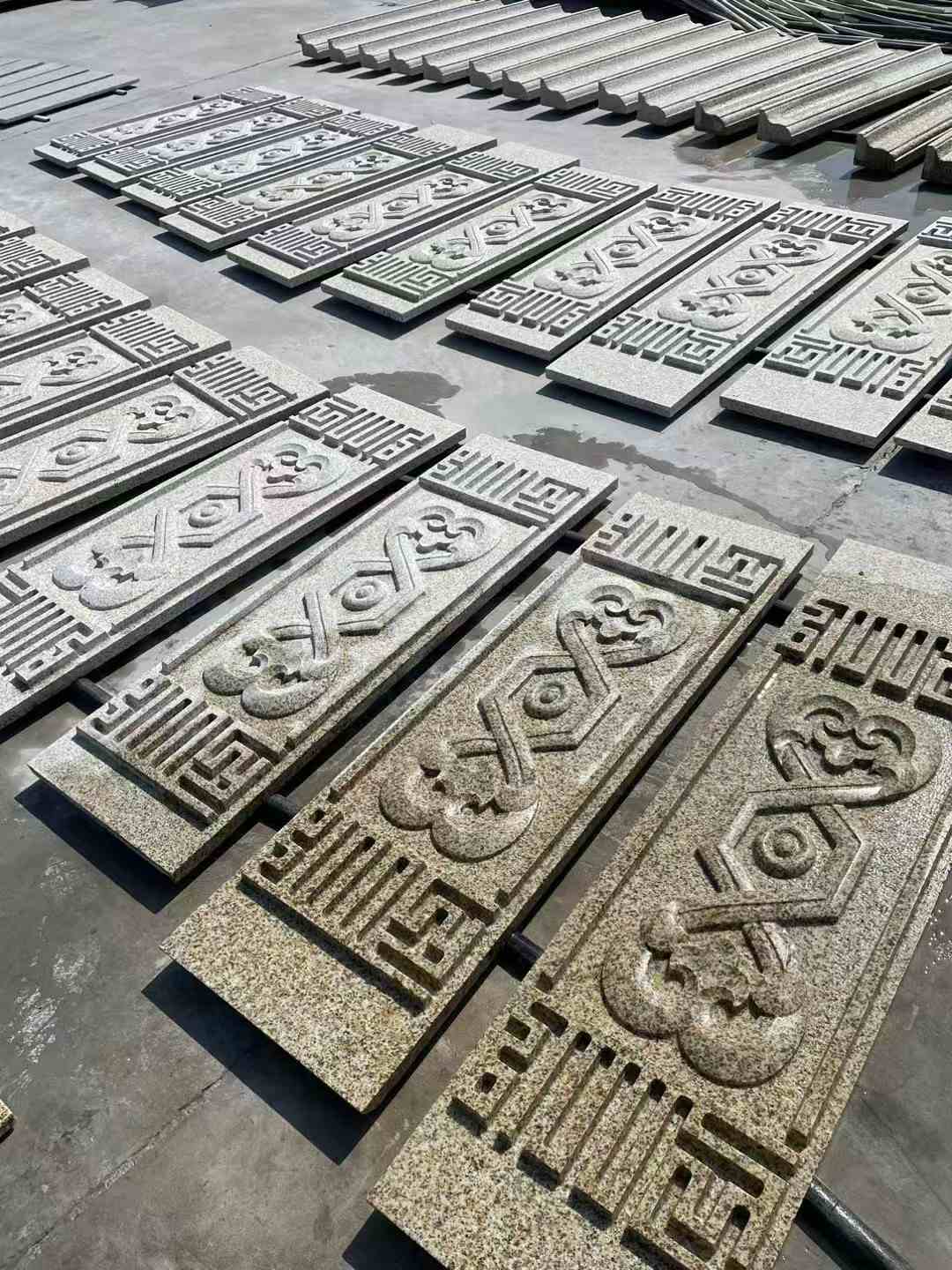 包头 黄金麻花岗岩外墙雕刻板